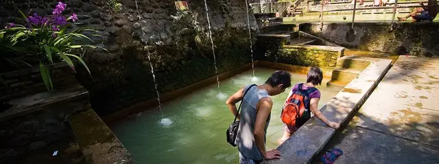 The Banjar hot springs pools, 10 minutes from the main road by scooter