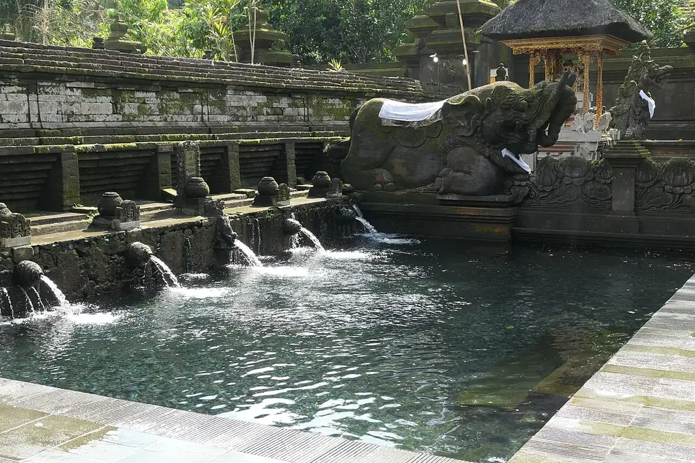 The holy spring is cold but so refreshing — Tirta Empul, While you're in Mas