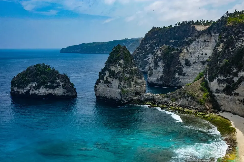 A staircase carved into the cliff, spectacular — Diamond Beach, While you're in Nusa Penida