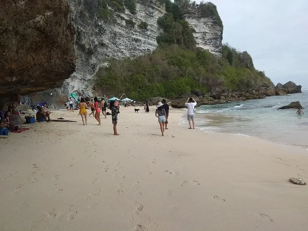 Down through a cave to the surf spot — Suluban Beach, While you're in Pecatu